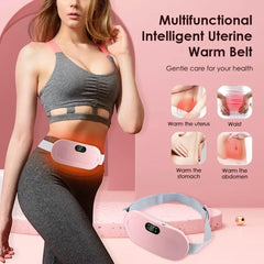 woman using Avnees heating belt for menstrual pain relief